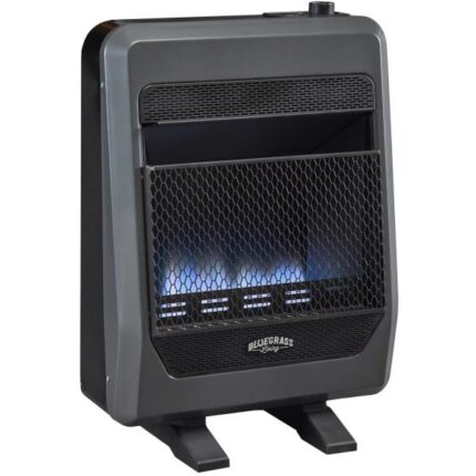 Lemyde Natural Gas Vent Free Blue Flame Gas Space Heater With Blower and Base Feet – 20,000 BTU, T-Stat Control – Model# B20TNB-BB