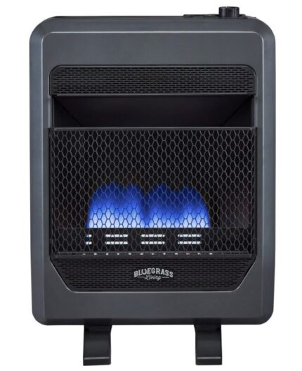 Lemyde Propane Gas Vent Free Blue Flame Gas Space Heater With Blower and Base Feet – 20,000 BTU, T-Stat Control – Model# B20TPB-BB