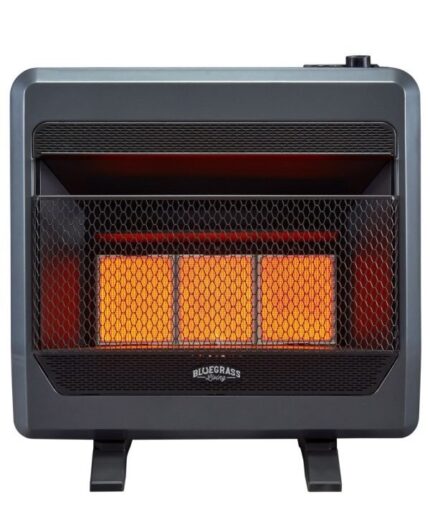 Lemyde Propane Gas Vent Free Infrared Gas Space Heater With Blower and Base Feet – 28,000 BTU, T-Stat Control – Model# B28TPIR-BB
