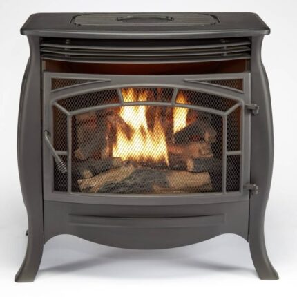 Lemyde Dual Fuel Ventless Gas Stove – 26,000 BTU, Remote Control, Matte Black Finish – Model# FDSR25