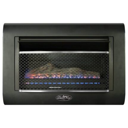 Lemyde Dual Fuel Ventless Linear Wall Gas Fireplace With Log – 26,000 BTU, T-Stat Control – Model# DF300L