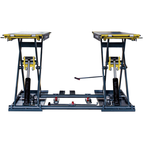 Bolton Tools 6600 Lb Mobile Mid-Rise Scissor Car Lift with 47 Inch Full Rise